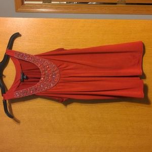 Red Beaded Tank, XL